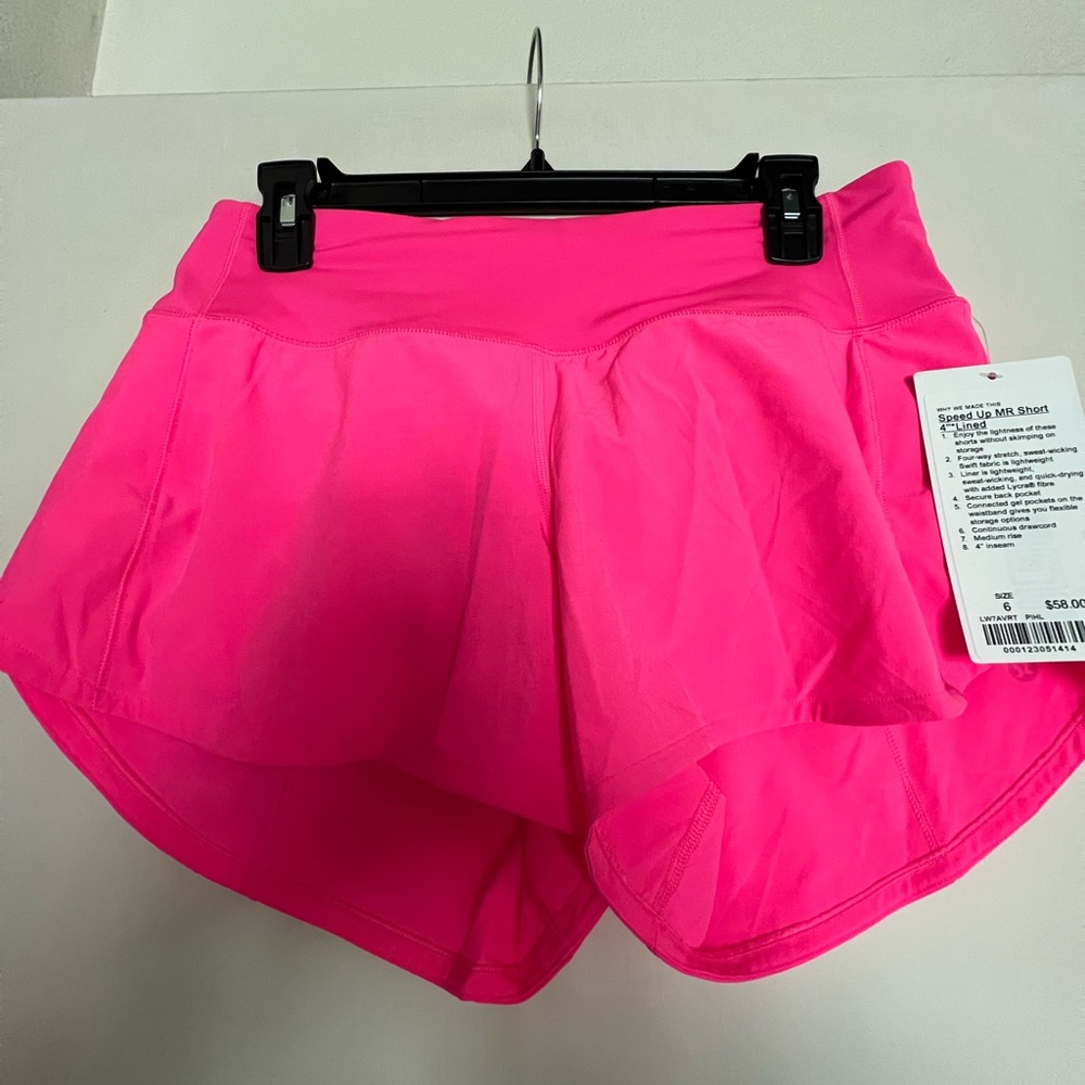 Lululemon Speed Up MR Short 4” inseam